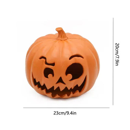 1PCS Scary Halloween Pumpkin Lantern Set Pumpkin Lamp LED Light Orange Halloween Decoration for Porch Front Door Party Supplies