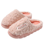 Eyriphy New Fashion Cotton Slippers For Women Winter Warm House Shoes Curly Faux Cotton Bedroom Slides Non-Slips Comfort Slipper