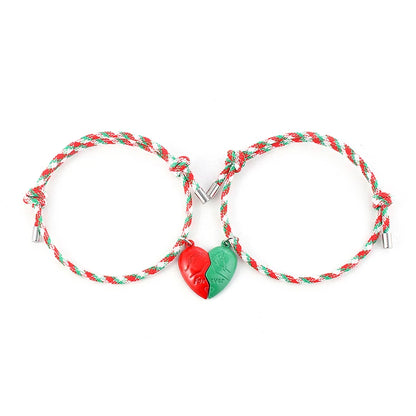 Vicky-Home Christmas Bracelet Gift Jewelry for Women Girls Kids Jingle Bell Beaded Bracelets Adjustable Charm Bangle