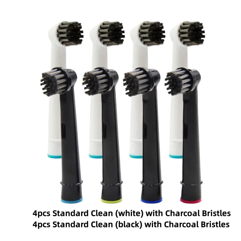 4/8PCS Replacement Brush Heads for Oral B Electric Toothbrushes Floss Cross Action 3D Pro White Precision Standard Daily Clean