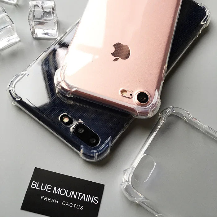 Clear Soft TPU Case for iphone 5 5s 6s 6 7 8 Plus X XR XS 11 12 13 14 Pro Max SE 2020 Clear Anti-knock Dropproof Protection Case
