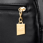 Luxury Women Leather Backpacks for Girls Sac A Dos Casual Daypack Black Vintage Backpack School Bags for Girls Mochila Rucksack