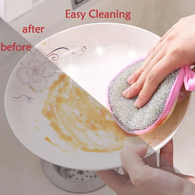 5/10/20Pcs Double Side Dishwashing Sponge Dish Washing Brush Pan Pot Dish Wash Sponges Household Cleaning Kitchen Tools