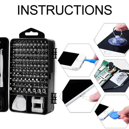 115 in 1Multifunctional Screwdriver Set Computer PC Mobile Phone Equipment Repair Screw Driver Insulation Manual Household Tools