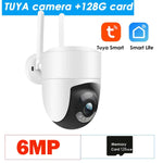 6MP Tuya WiFi Camera Outdoor 2.4G/5G Wifi Surveillance Camera Security Protection CCTV Smartlife Onvif  Alexa Google Video Cam