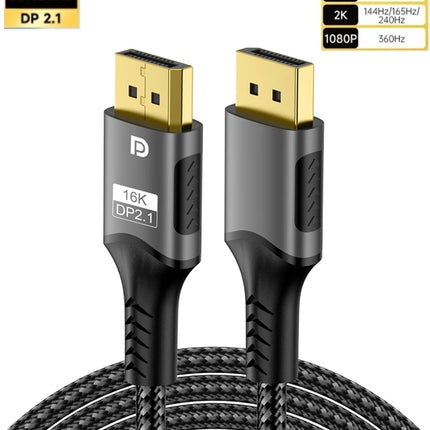 16K DP 2.1 8K@120Hz 4K@240Hz 80Gbps HDR Video Audio Displayport Cable Display Port for Laptop TV Xbox Projector Gaming Monitor