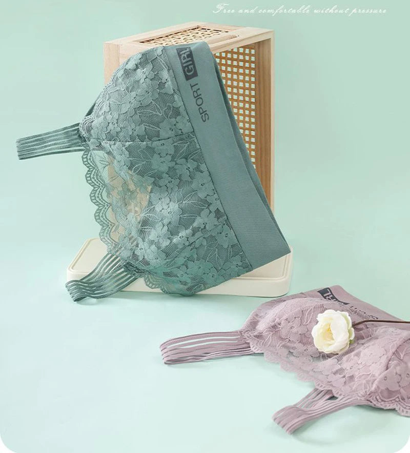 Sexy Lace Seamless Large Size Women's Bra Comfortable Breathable Sports Beauty Back Vest Sleep Gathered Wrapped Chest Tube Top