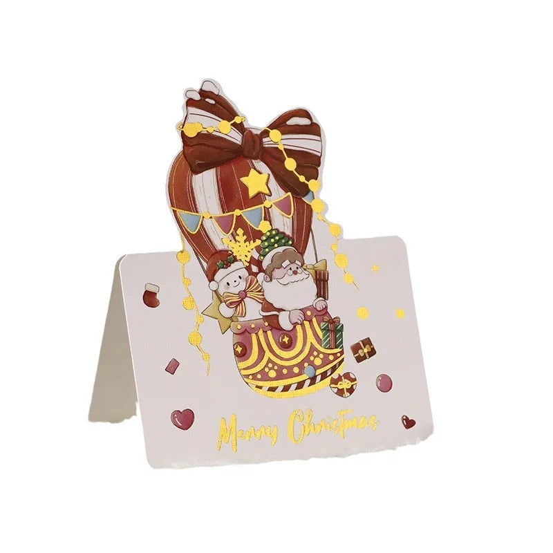 18/12/6PCS  Greeting Cards With Envelope Friend Family Blessing Postcard For Birthday New Year Christmas Gifts Xmas Decoration