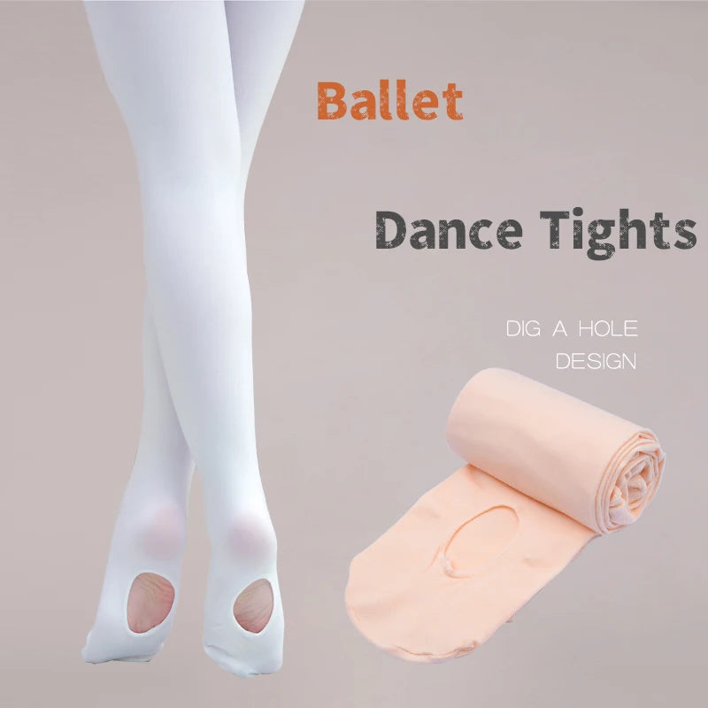 Princess Baby Girls Ballet Tights High Elasticity Dance Pantyhose With Hole Spring Autumn Women Infant Kids Students Stockings