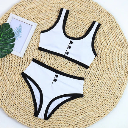 Woman Swimwear 2024 High Waist Bikinis Shorts Women's Swimsuit Luxury Ribbed Two-piece Bathing Suits Summer Bikini Set Swim Suit