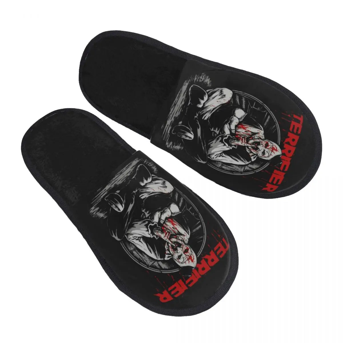 Custom Halloween Movie Terrifier Soft Memory Foam House Slippers Women Horror Clown Comfy Warm Anti-skid Sole Slipper