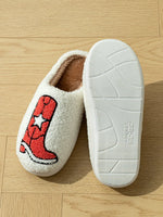 Cowgirl Style Fashion Boot Women Slippers Cool Hat Fluffy Country Nashville Comfortable Cozy Comfy Houseshoes Winter Shoes