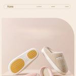 House Fuzzy Slipper Women Striped Winter Warm Fur Plush Non Slip Grip Indoor Lazy Soft Female Thermal Home Shoe Flat Male Men
