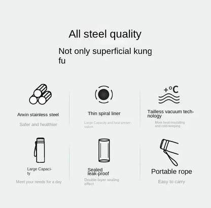 1L Thermal Water Bottle Keep Cold and Hot Thermos for Water Tea Coffee Vacuum Flasks Stainless Steel Thermos Bottle