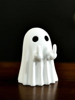 Middle Finger Cute Ghost Statue, Ghosts Small Scary Ghost Figurines, Halloween Home Decorations, Coffee Table Centerpieces Shelf