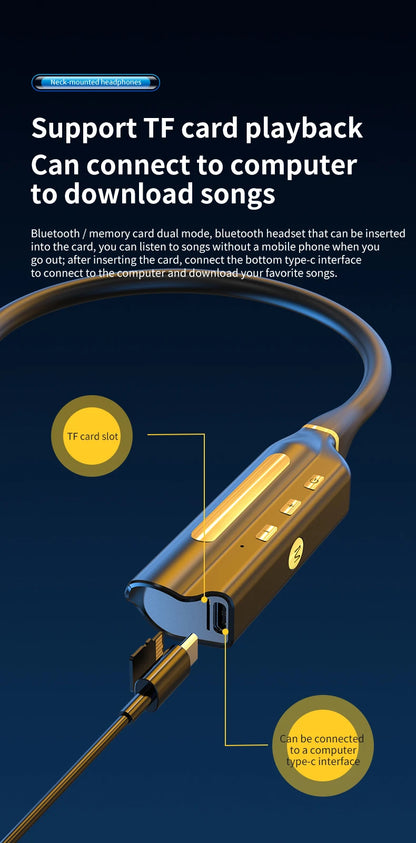 10000mAh 10000Hours Playback Wireless Bluetooth Earphones Magnetic Sports Running Headset Neckband Sport Earbuds Noise Reduction