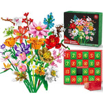 24 Days Flower Bouquet Building Blocks Christmas Advent Calendar Sunflower Countdown Advent Calendars Christmas Decoration 2025