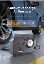 CARSUN Mini Air Pump Tire Inflator Car Electric Mini 20L/Min Portable Air Compressor For Car Motorcycles Bicycle Inflatable