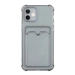 Luxury Card Bag Wallet Clear Protective Case For iphone 11 12 13 14 15 Pro X XR XS Max 7 8 SE Shockproof Transparent Cover Cases