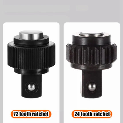 24/72 Tooth Quick Ratchet Wrench 1/2 1/4 3/8 3 Size Flying Wrenches Two-way Socket Wrench Repair Tools for for Vehicle Bicycle