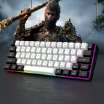 60% wired gaming keyboard, RGB backlight ultra compact mini keyboard, waterproof small compact 61 key keyboard for pc/Mac gamers