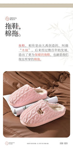 QYCKABY Women's Lovely Simplicity Fur Slippers Unisex Home Comfortable Plush Lined Slip On Shoes, Mens Warm Autumn Winter Slides