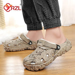 YRZL Winter Colgs Slippers Men's Shoes Men Beach Working Garden Shoe Home Soft Plush Slippers Bedroom Fuzzy Shoes Indoor Outdoor