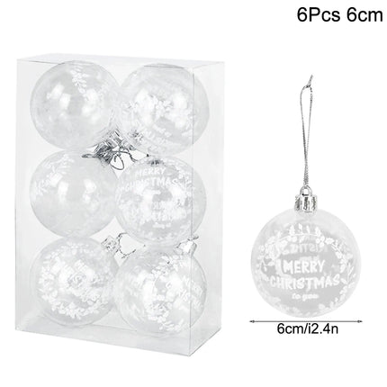 1box Christmas Balls Christmas Tree Ornaments Ball Xmas Hanging Tree Pendants Home Party Decor 2026 New Year Gift Noel Navidad