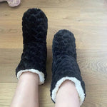 Winter Women Slippers Shoes Winter Couple Floor Socks Adult Non-Slip Thickening Velvet Indoor Dance High-Tube Slippers