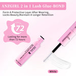 Lash Bond and Seal 10ml Individual Lashes Glue and Seal Super Strong Hold Lash Extension and Lash Glue Remover 5ml Tweezers Kit