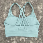 Solid Color Fitness Women Sport Bra Gym Yoga bra Athletic Cross Tight Top Workout Train With Chest Pad High quality shockproof