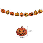 Halloween Hanging Banner Garland Bunting Pumkin Ghost Bat Paper Banner Door Hanging Ornaments Halloween Xmas Party Decoration