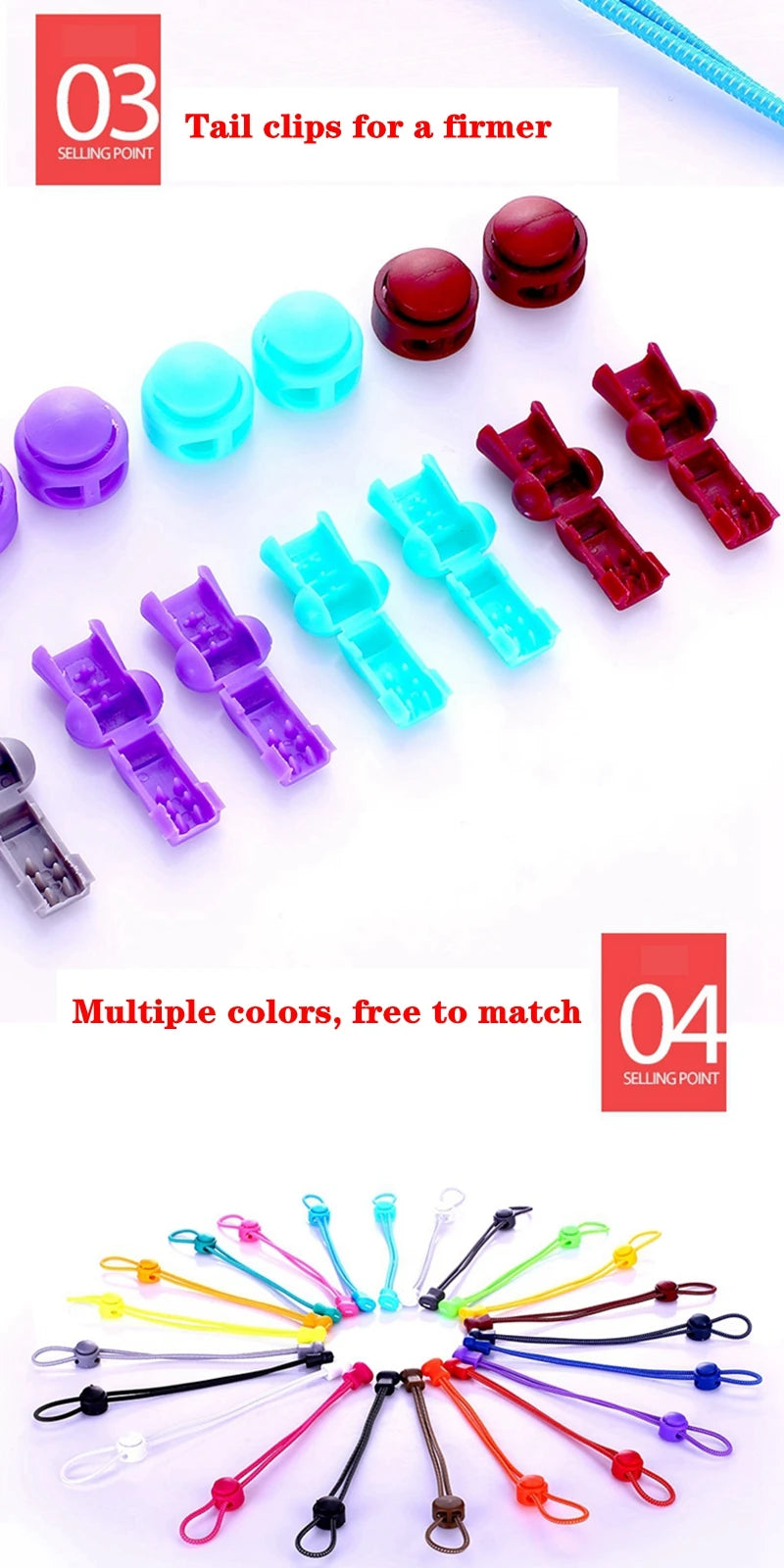 1Pair Shoelaces for Sneaker Elastic No Tie Shoe Laces Stretching Lock Lazy Laces Quick Rubber Shoelace Round Shoestrings