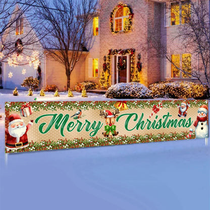 Christmas Outdoor Banner Merry Christmas Decorations For Home 2024 Navidad Kerst Xmas Decor Noel Kerst Happy New Year Gift 2025