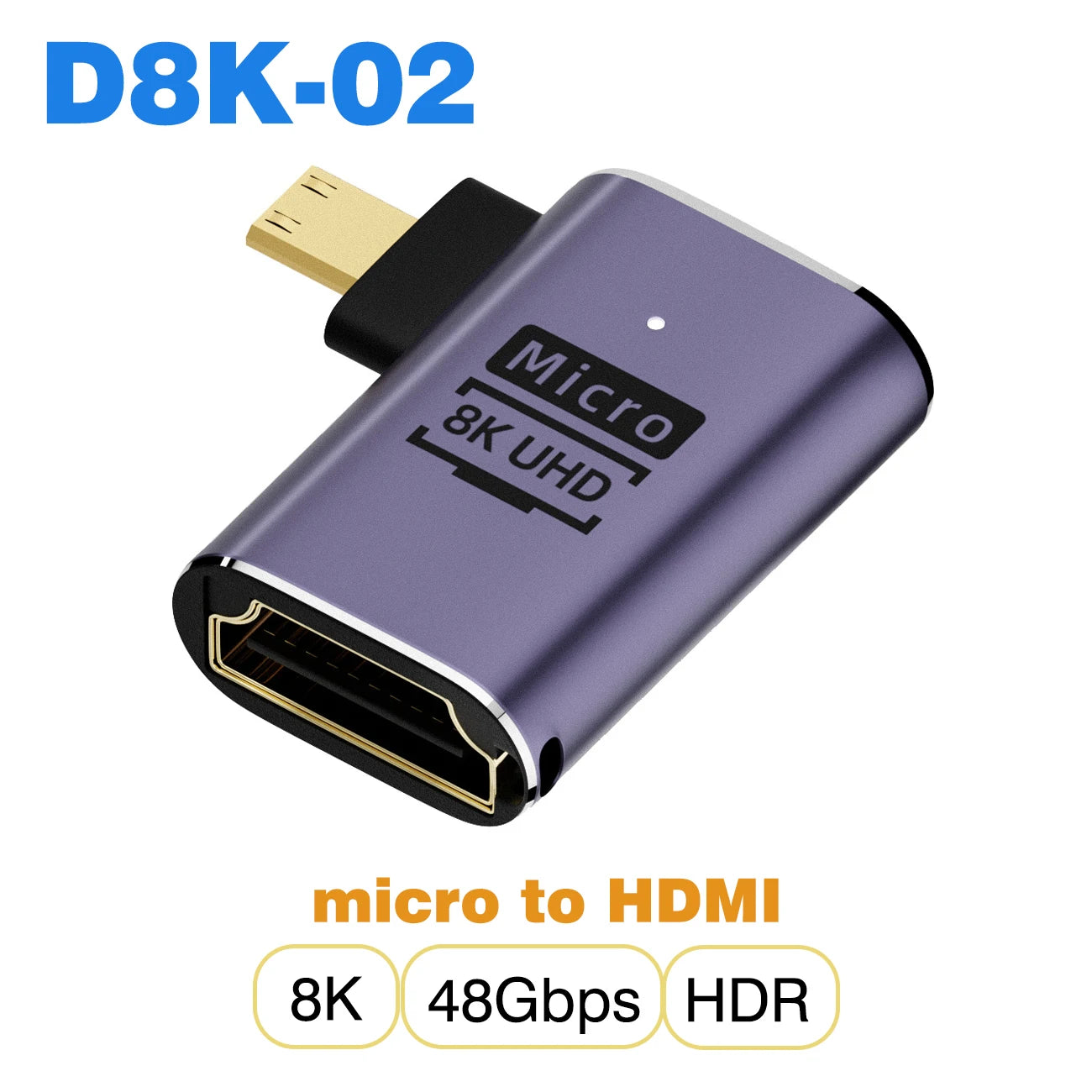HDMI-compatible Cable Adapter mini micro hdmi to HDMI 2.1 Converter 48Gpbs 8K60HZ 4K120HZ for HDTV Projector PS4 PS5 Laptop PC
