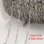 No Fade 2Meters Stainless Steel Chains for Jewelry Making DIY Necklace Bracelet Accessories Gold Chain Lips Beads Beaded Chain