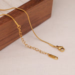 YACHAN New In U-Shaped Stainless Steel Pendant Necklace for Women 18K Gold Plated Waterproof Snake Chains Trendy Jewelry