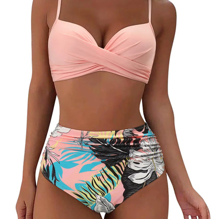 Vintage High Waist Bikinis 2025 Women Push Up Swimwear Printed Swimsuit Female Beachwear Summer Bathers Bathing Suit Swimming