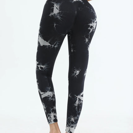 Women's Tie Dye Seamless Yoga Leggings High Waist Scrunch Butt Lifting Tights Soft&Stretchy Workout Skinny Pants