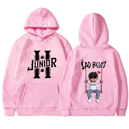 Spring Men's Hoodies Junior H Sad Boys Harajuku Girls Hip Hop Pullover Fancy Music Gift Casual Loose Comfortable Sweatshirt