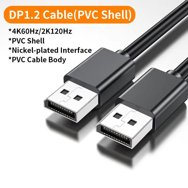 Unnlink DisplayPort Cable DP 1.4 8K 60Hz 4K 165Hz Braid High Speed Compatible DP1.2 for PC Laptop to TV Monitor 1m 1.5m 2m 3m 5m