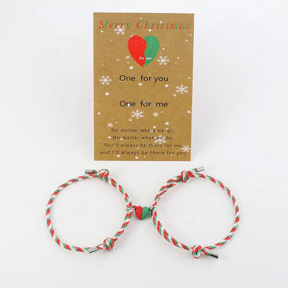 Vicky-Home Christmas Bracelet Gift Jewelry for Women Girls Kids Jingle Bell Beaded Bracelets Adjustable Charm Bangle
