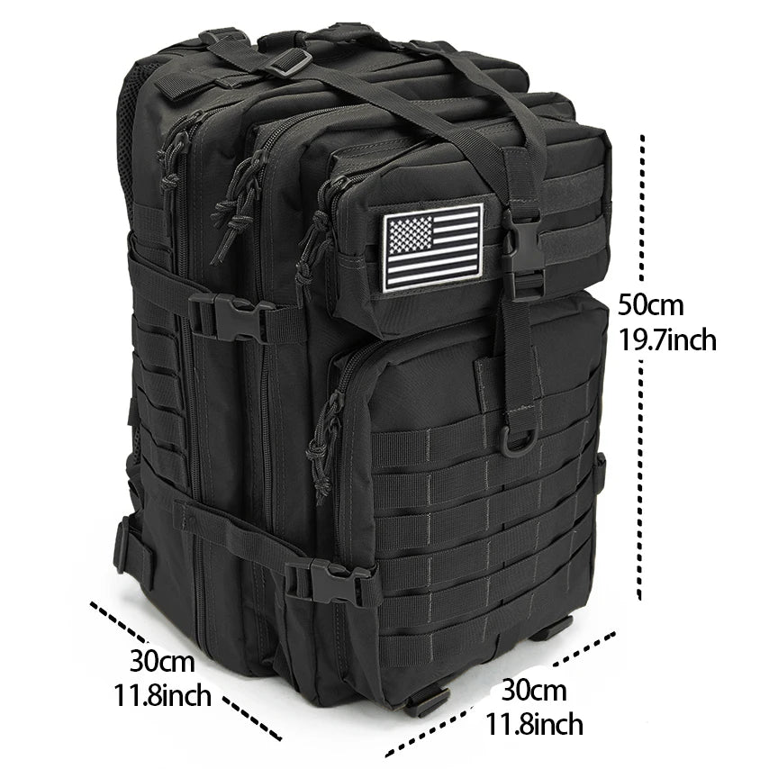 QT&QY 30/50L Tactical Backpacks Man Traveling Bags Survival Outdoor 3P Assault Pack EDC Molle Pack hiking Trekking Hunting Bag