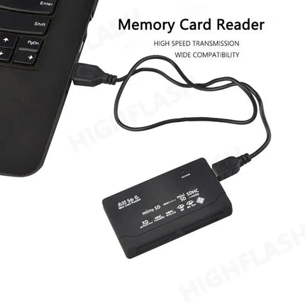 Lector De Tarjetas Todo En Uno USB 2,0 Adaptador De Lector De Tarjetas SD Compatible TF CF SD Mini SD SDHC MMC MS XD