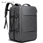 BANGE Aesthetic Men Business Backpack School Expandable USB Bag, Large Capacity 17.3 Laptop Waterproof Fashion Travel Backpack