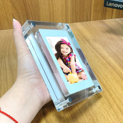 Acrylic Digital Photo Frame 5/7 Inch 1000Mah Vertical Display IPS Screen 2G Memory Battery Porta Retrato Digital