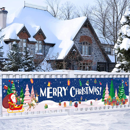 Christmas Outdoor Banner Merry Christmas Decorations For Home 2024 Navidad Kerst Xmas Decor Noel Kerst Happy New Year Gift 2025