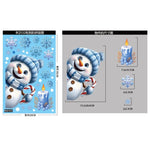 Christmas Window Stickers Winter Snowman Santa Claus Snowflake Elk Static Stickers Glass Ornaments Merry Christmas Decor