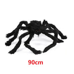 150/200cm Black Scary Giant Spider Huge Spider Web Halloween Decoration Props Haunted House Holiday Outdoor Giant Decoration