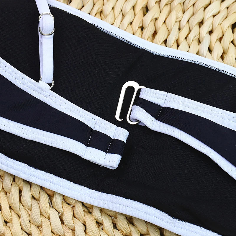 Woman Swimwear 2024 High Waist Bikinis Shorts Women's Swimsuit Luxury Ribbed Two-piece Bathing Suits Summer Bikini Set Swim Suit